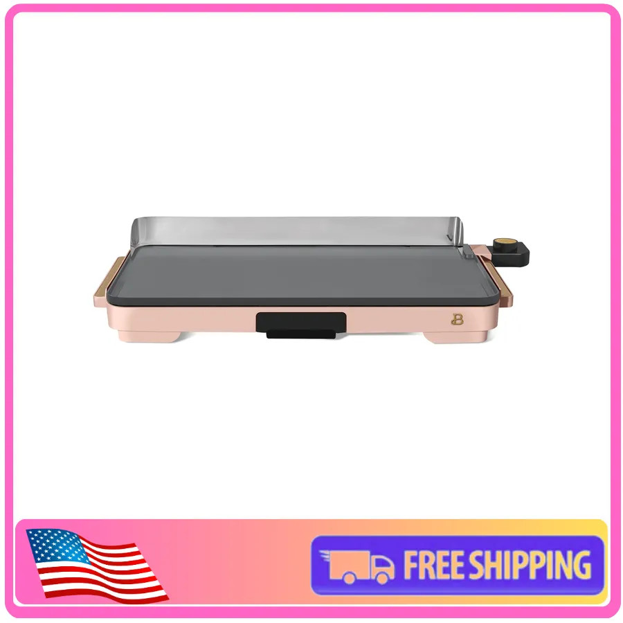 Beautiful Drew Barrymore 12×22 XL Electric Griddle Ceramic Nonstick Rose Gold