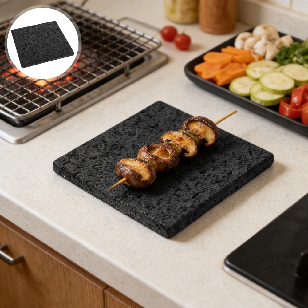 Lava Stone BBQ Household Korean Barbecue Plate Cooking for Oven