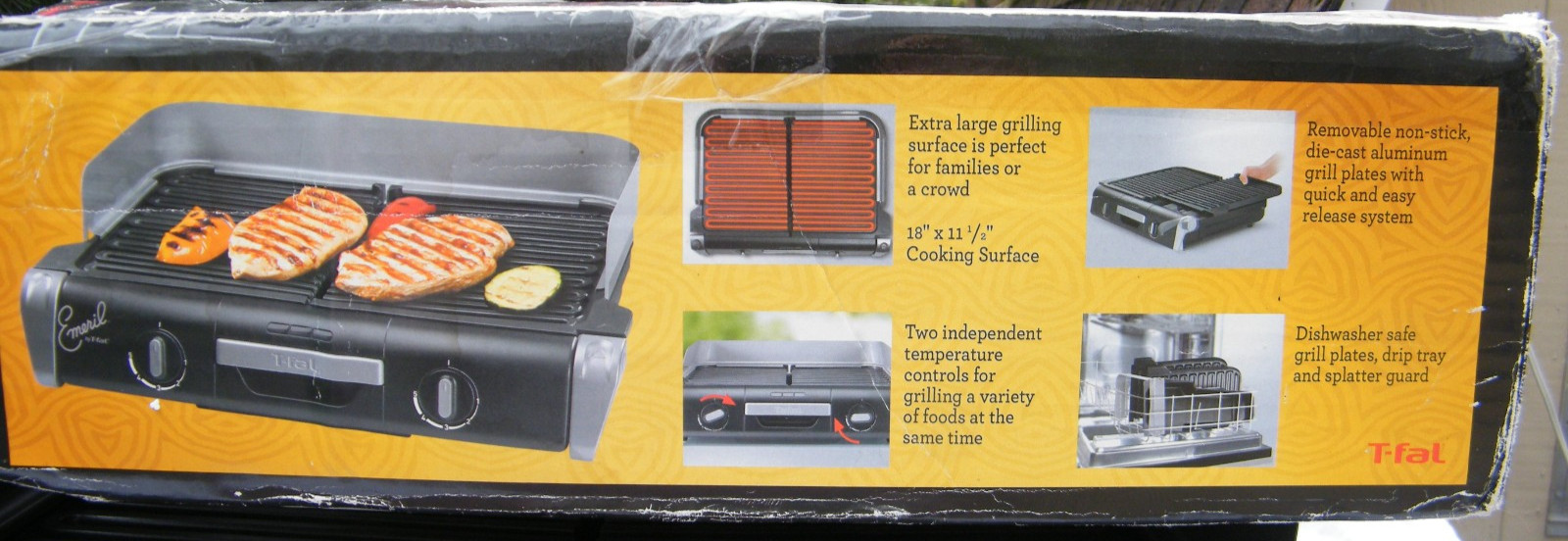 Emeril XL Grill Indoor Electric Grill 1700W Removable Plates Non-stick