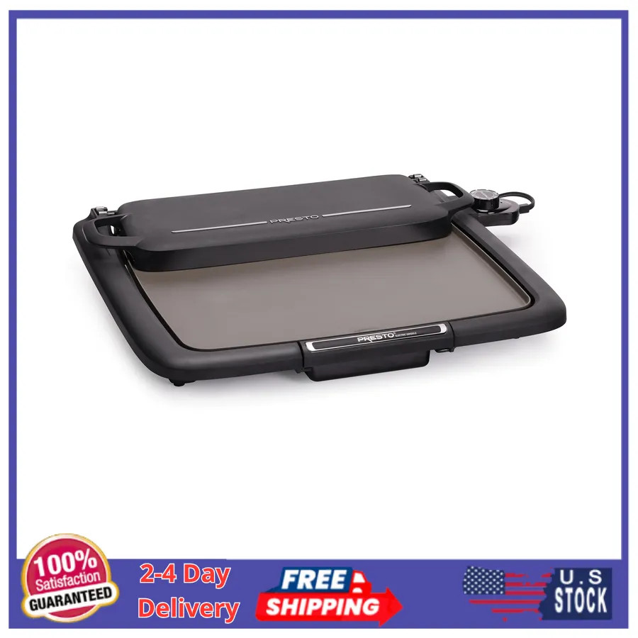 Presto Electric Nonstick Griddle with Warming Tray and Multifunction Tray
