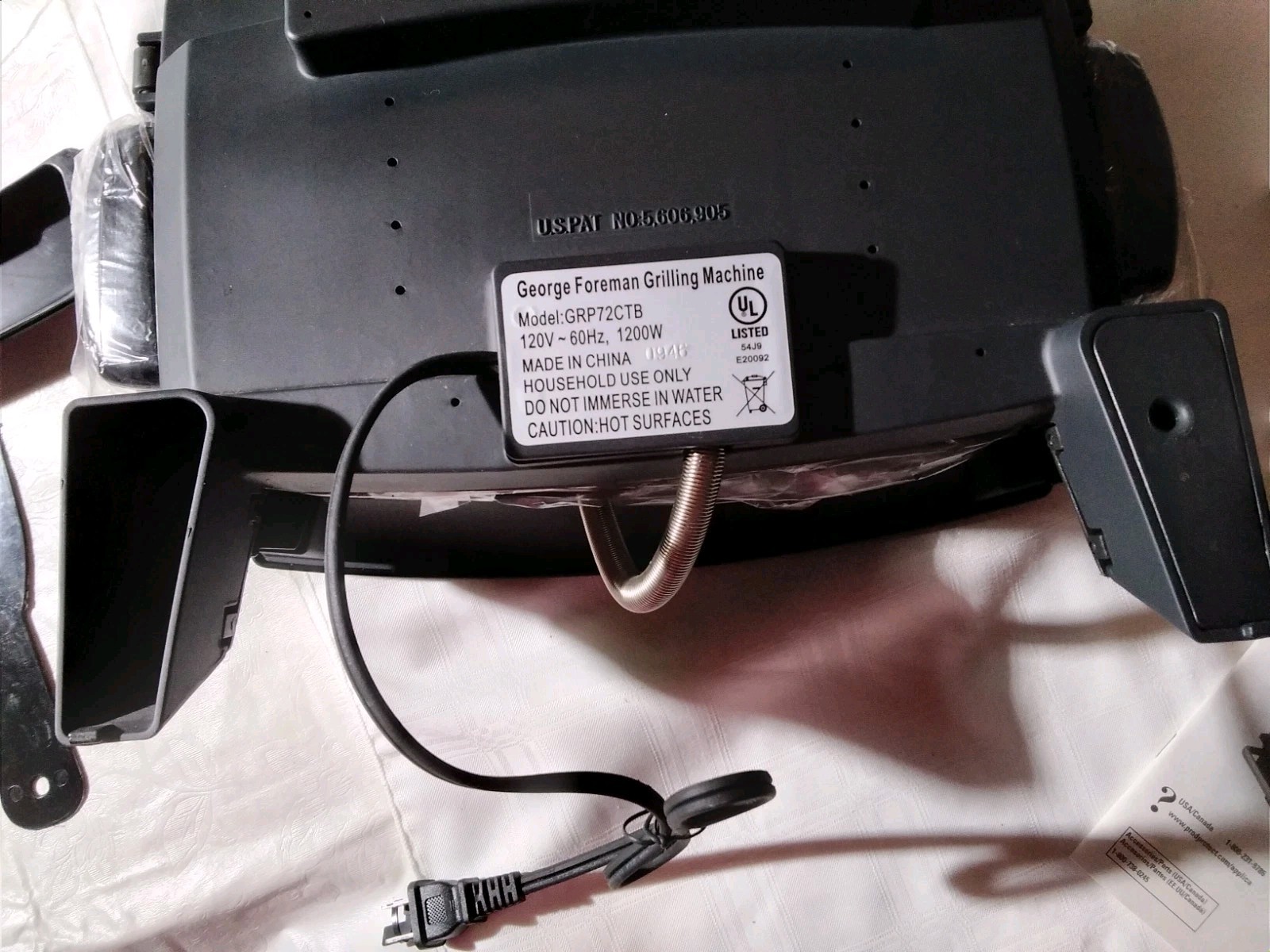 George Foreman GRP72CTB Indoor Grill and Broil. TESTED. No Drip Tray