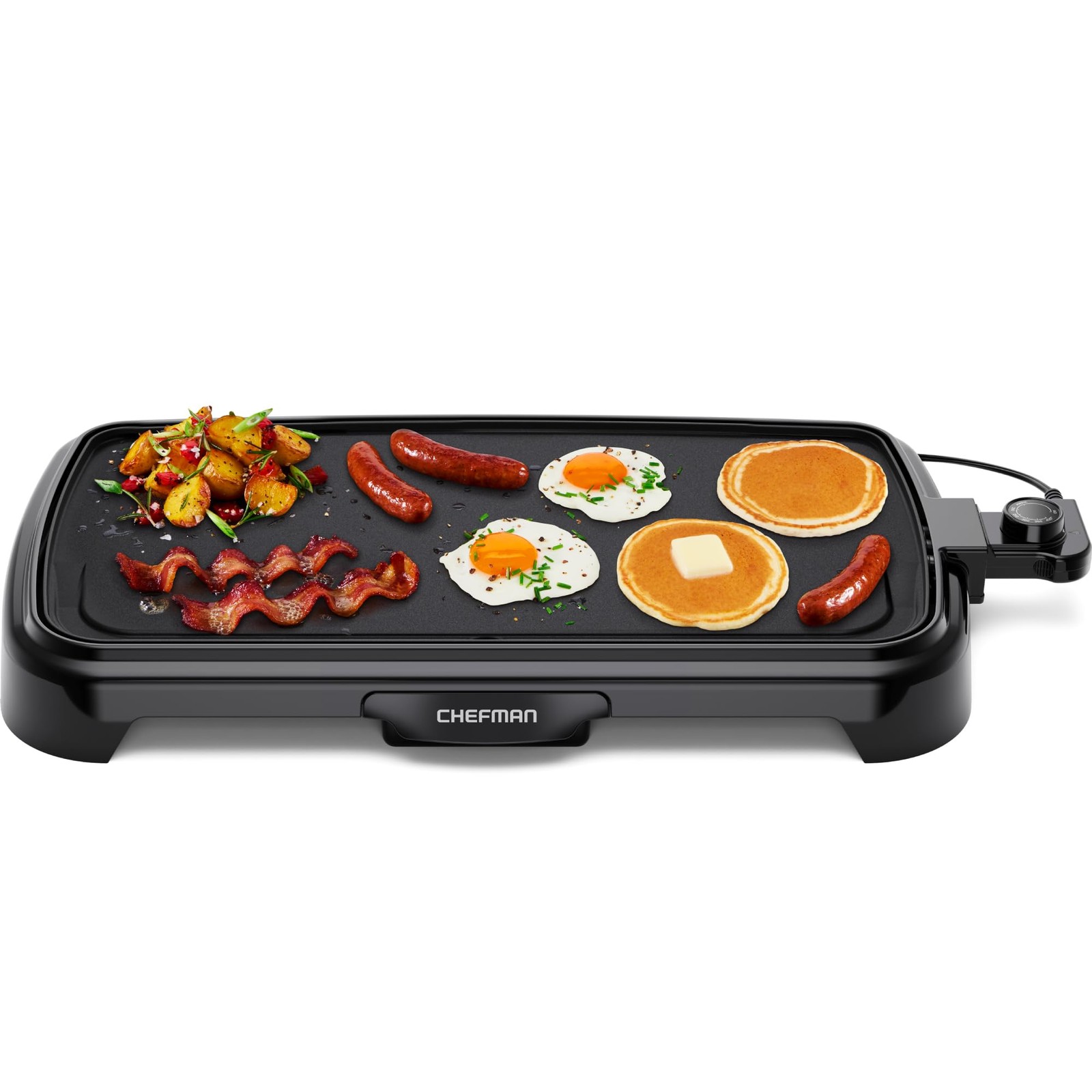 XL Electric Griddle with Removable Temperature Control, Immersible Flat Top G…