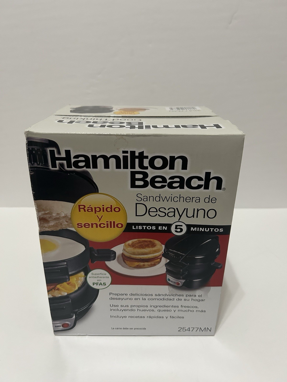Hamilton Beach Breakfast Sandwich Maker – Black Model # 25477