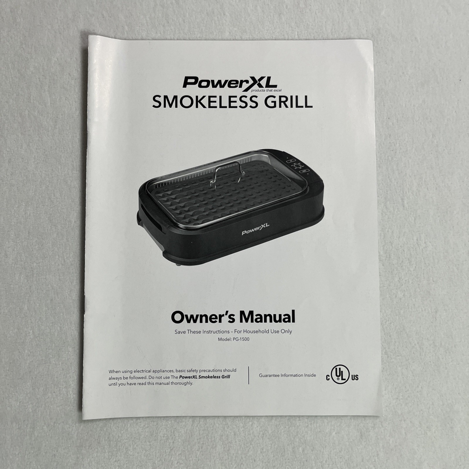Power XL Smokeless Grill PG‑1500 Owners Manual & Recipe Books – Eric Theiss