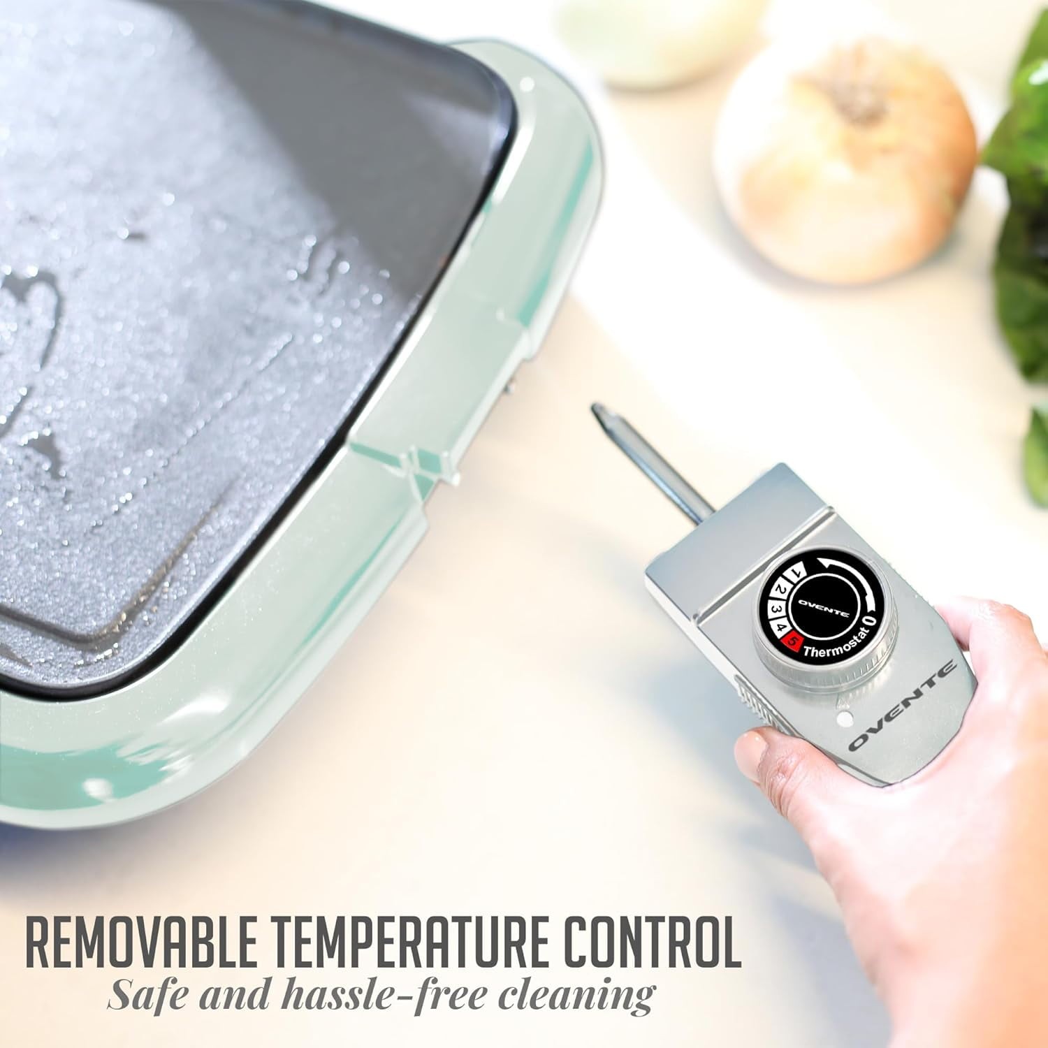 Electric Griddle with 16 x 10 Inch Flat Non-Stick Cooking Surface