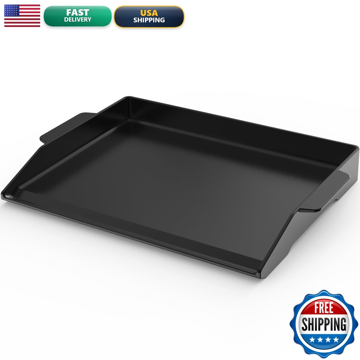 Onlyfire Pre-Seasoned Universal Cast Iron Cooking Griddle, 23″ x 16″