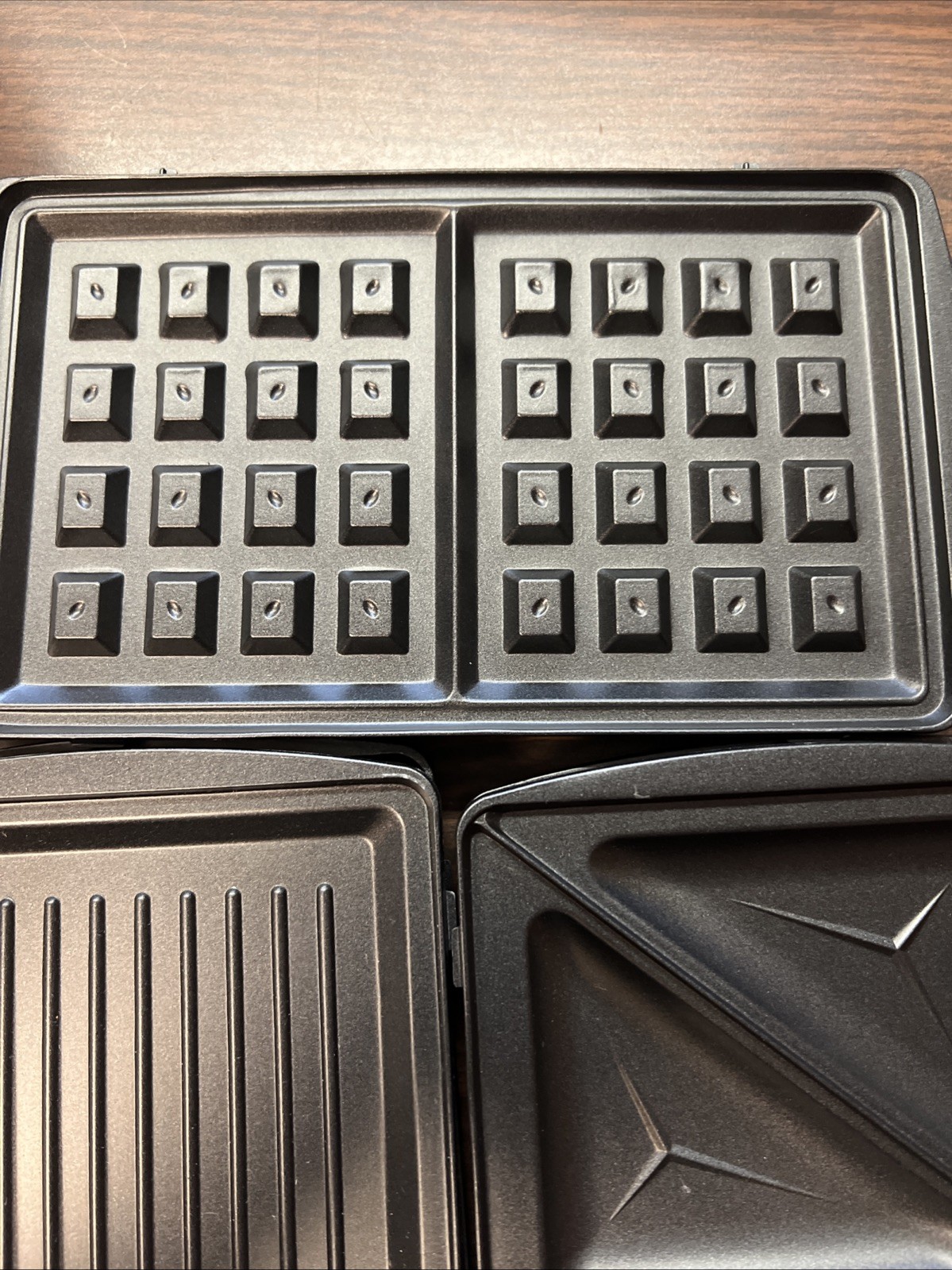 6 Ea B&Decker Interchangeable Nonstick Plates For Sandwich, Waffle, Panni Maker