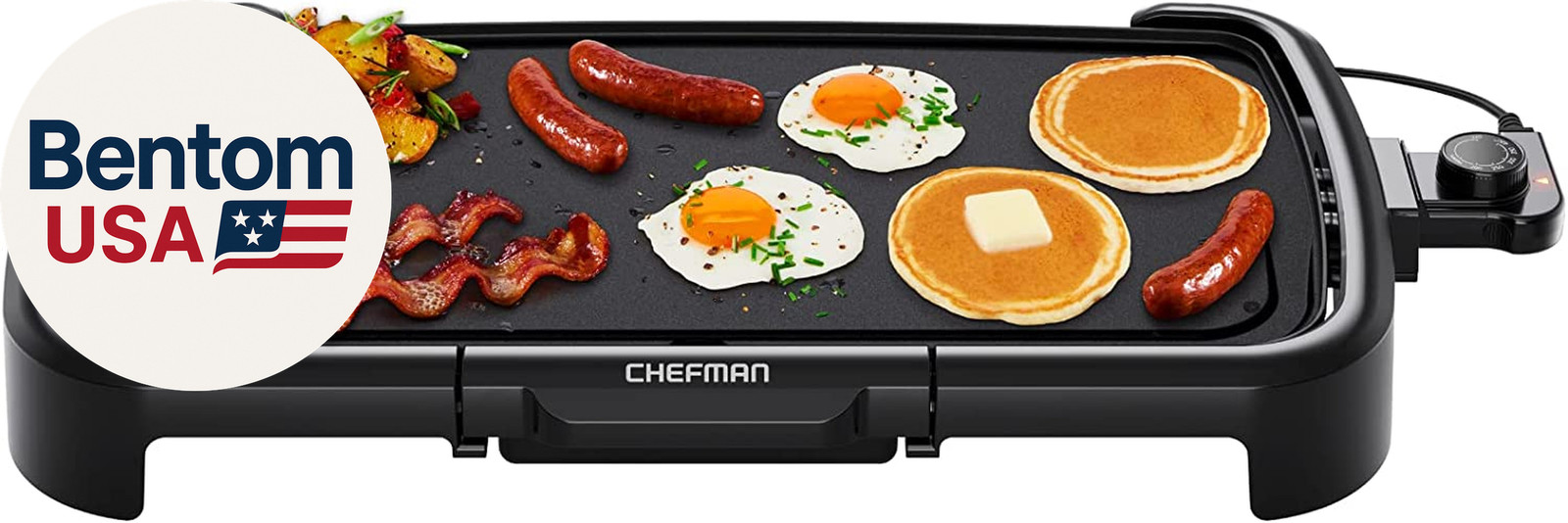 XL Electric Griddle with Removable Temperature Control, Immersible Flat Top Gril