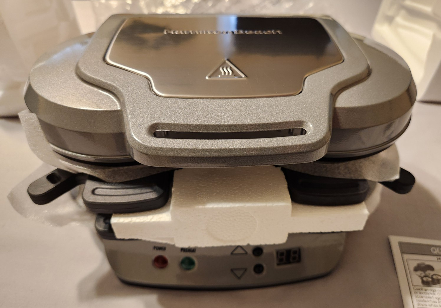 New Hamilton Beach 25490AG Dual Breakfast Sandwich Maker w/Timer