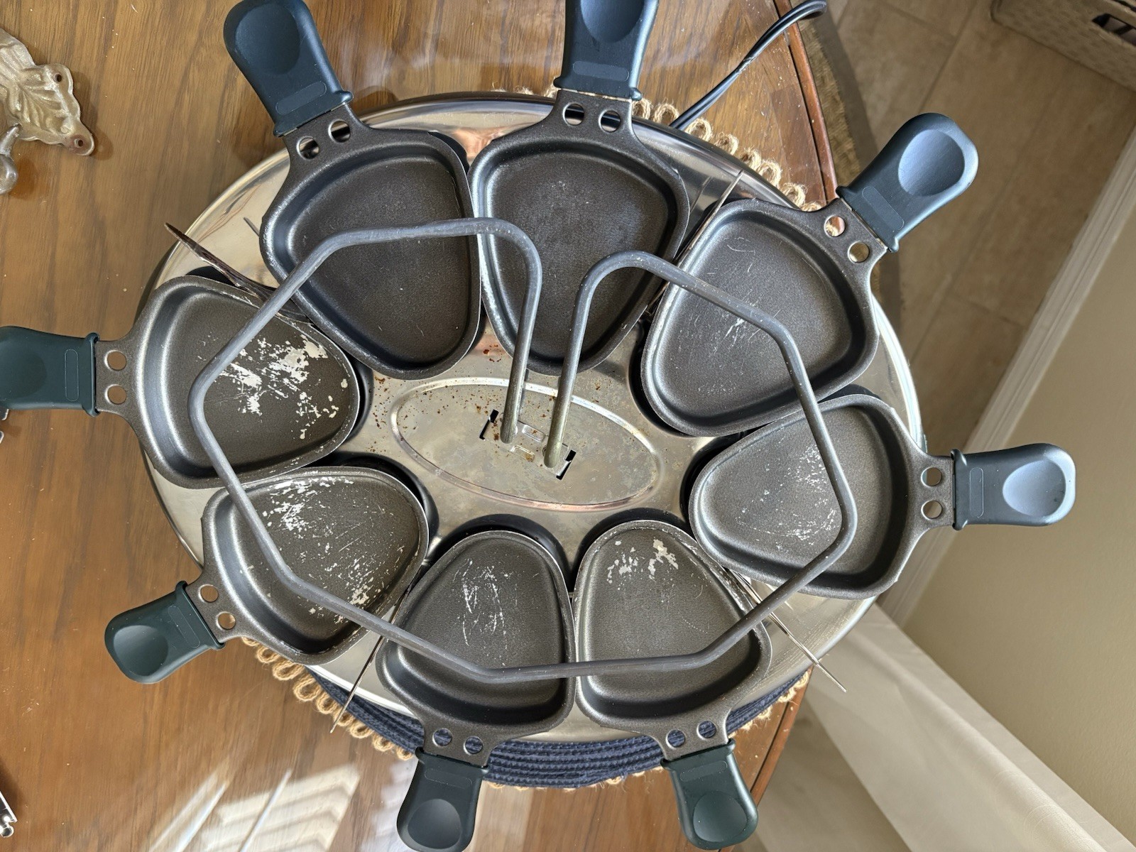 T-Fal Tour De Fete Gourmet Raclette Grill 6-Tray Dinner