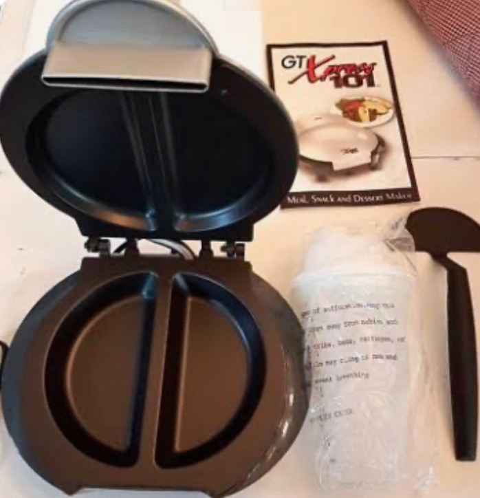 NEW GT Xpress 101 Meal Snack Dessert Maker Electric Indoor Grill + Recipes NIB