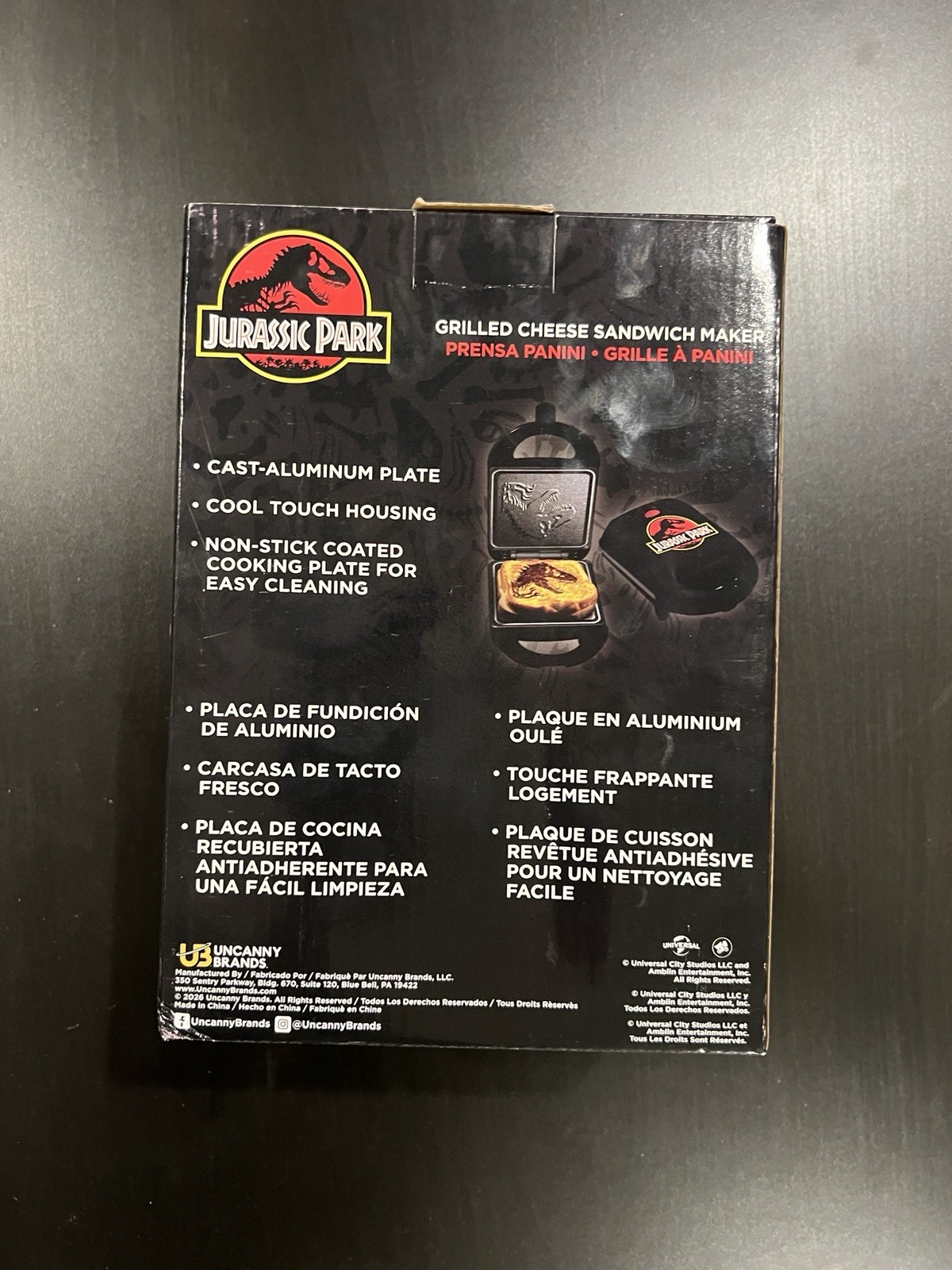 NEW Jurassic Park Collectible Movie Grilled Cheese Sandwich Panini Maker