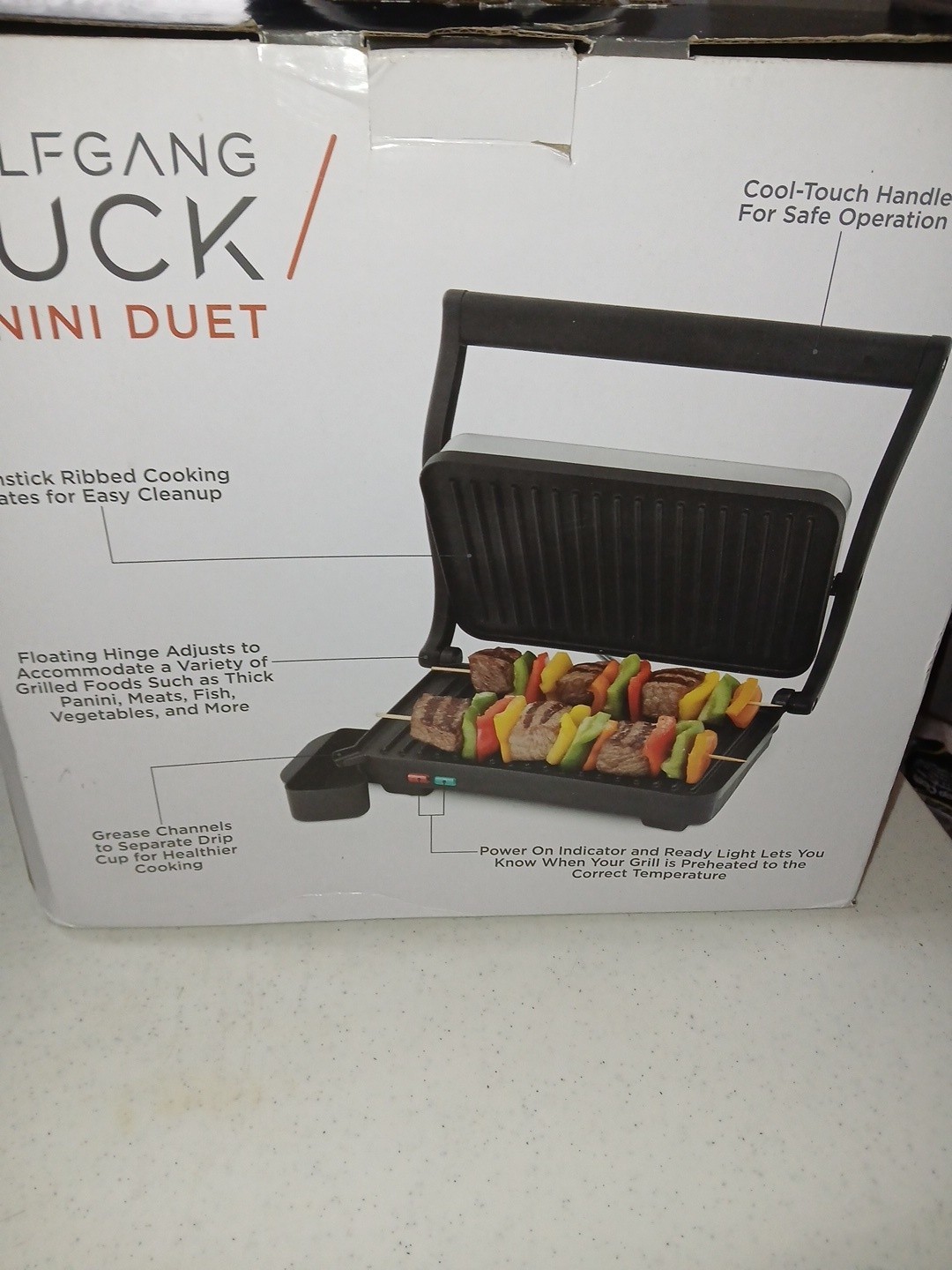 Wolfgang Puck Panini Duet Grill SWPGP020-IT – New Open Box Sandwich Maker