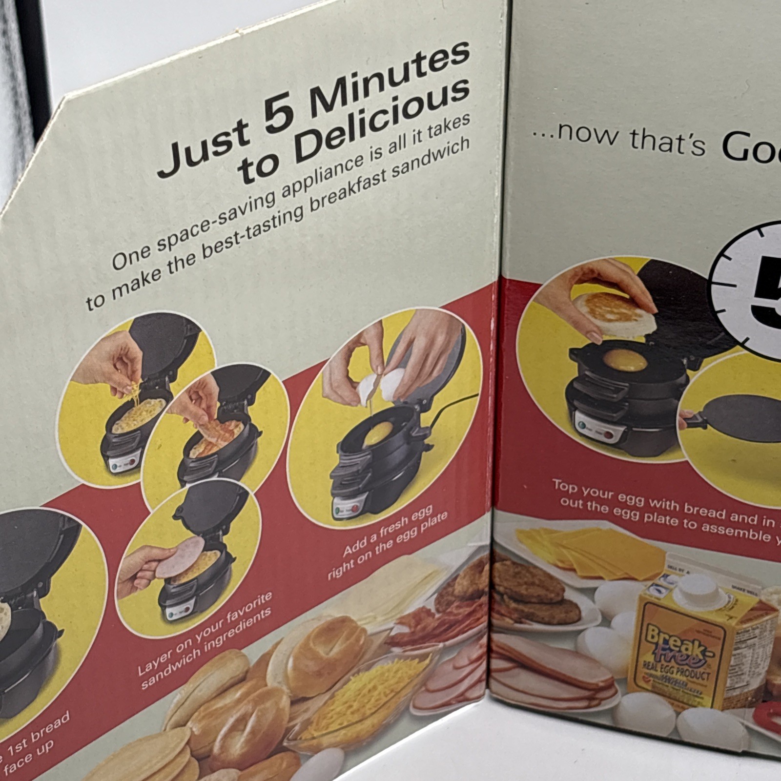 Hamilton Beach 25477G Breakfast Maker Sandwich Black Dorm College Egg Grill NIB
