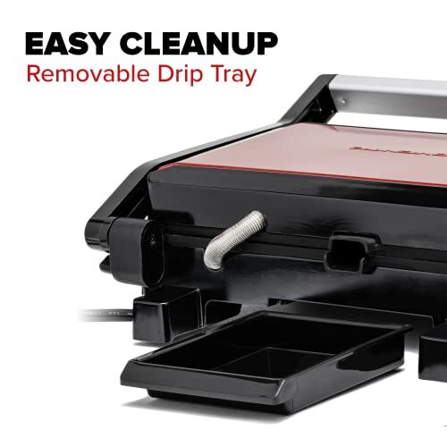 OVENTE Electric Panini Press Sandwich Maker with Non-Stick Coated Plates,