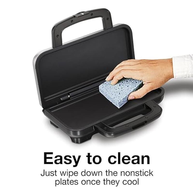 700 W Hot Sandwich Maker Nonstick Plates Grilled Cheese Panini Quick Easy Clean