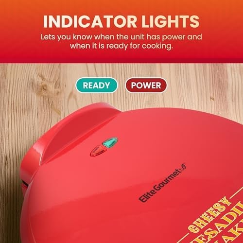 Elite Gourmet EQD-118 Electric Non-Stick 11″ Quesadilla Maker, Easy-Slice 6-W…