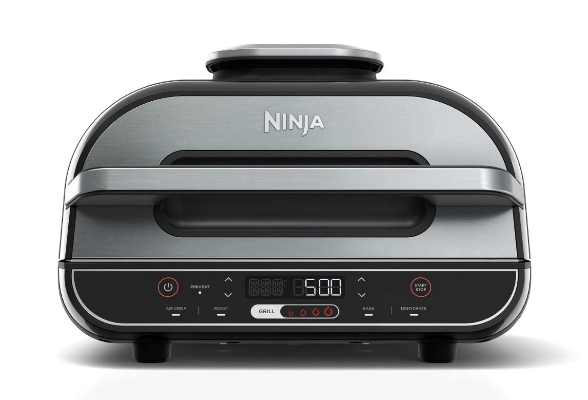 Ninja BG500A Foodi 5-in-1 Indoor Grill Air Fryer w/Accessories – Box Damaged