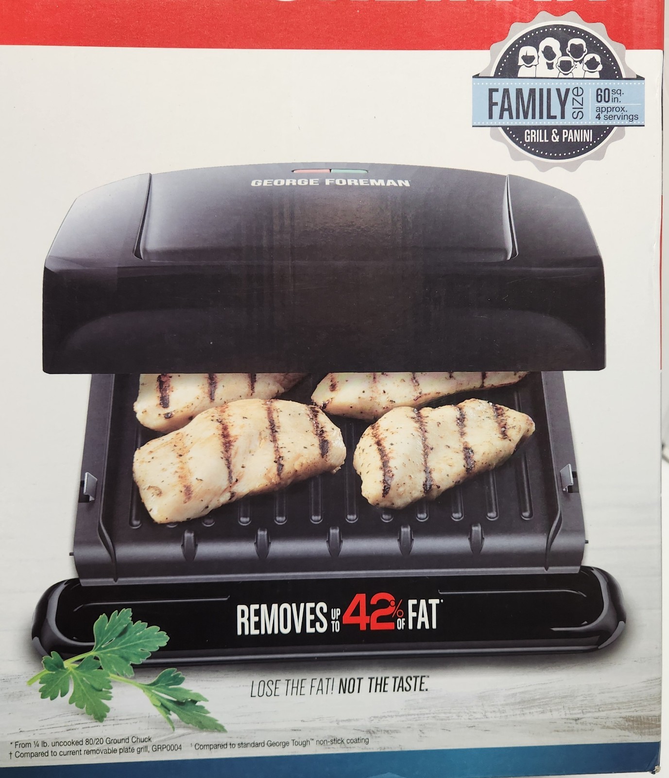 George Foreman Family Size Grill & Panini Press GRP1060B Dishwasher Safe – NEW