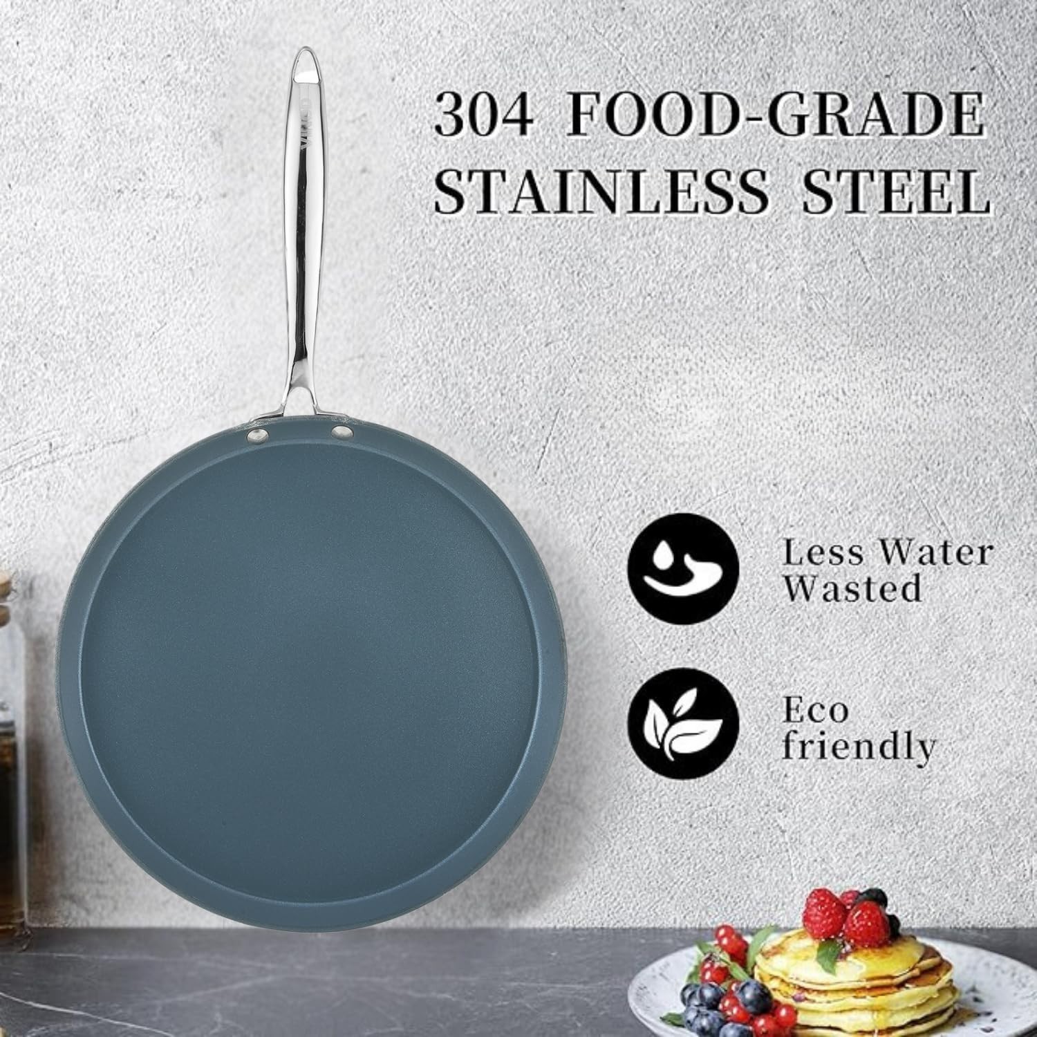 Vinod SAS Ceramic Triply Non Stick Dosa Tawa Induction Gas Metal Safe Pan