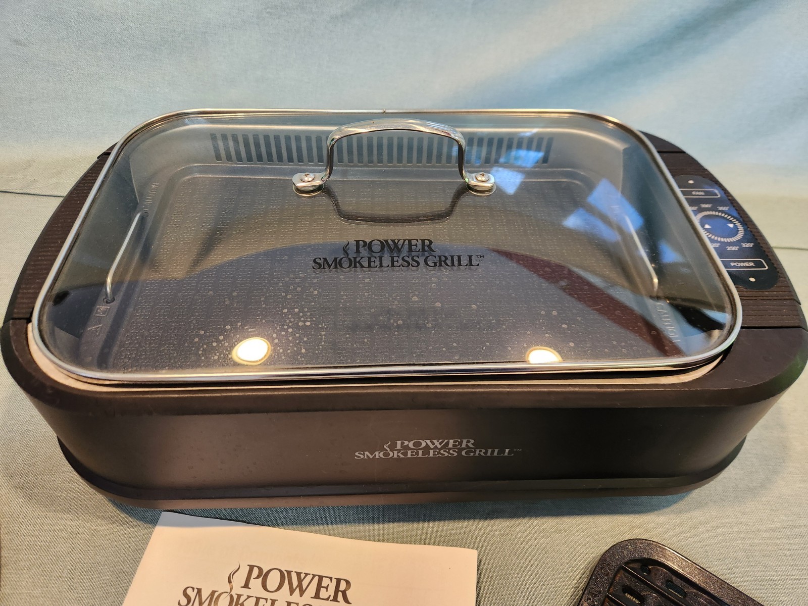 Power PG-1500 Smokeless Indoor Electric Grill 1500W Black Easy Clean Working