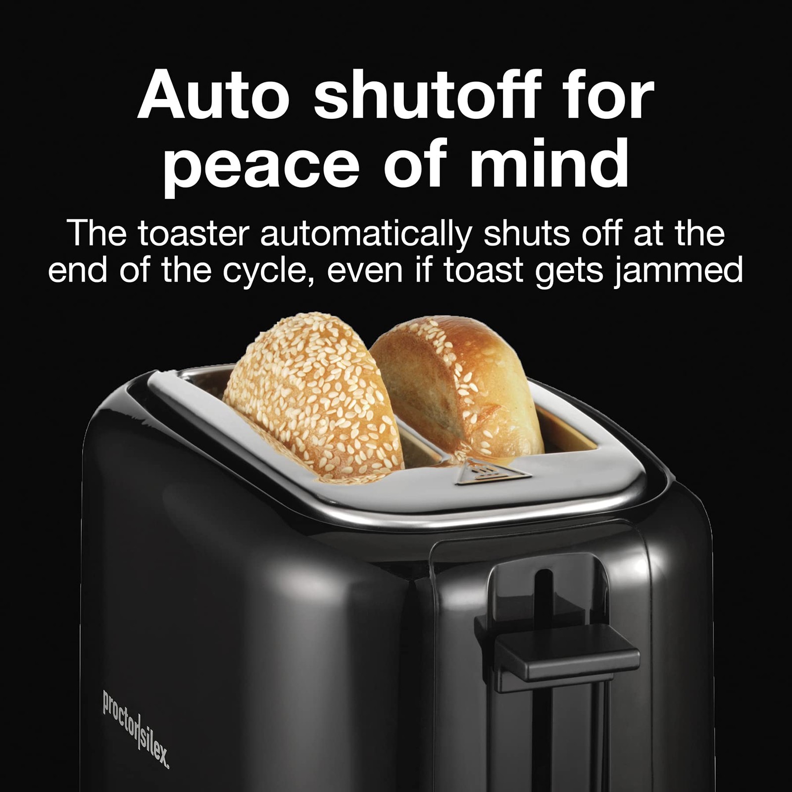 Proctor Silex 2-Slice Toaster with Extra Wide Slots for 2-Slice, Black