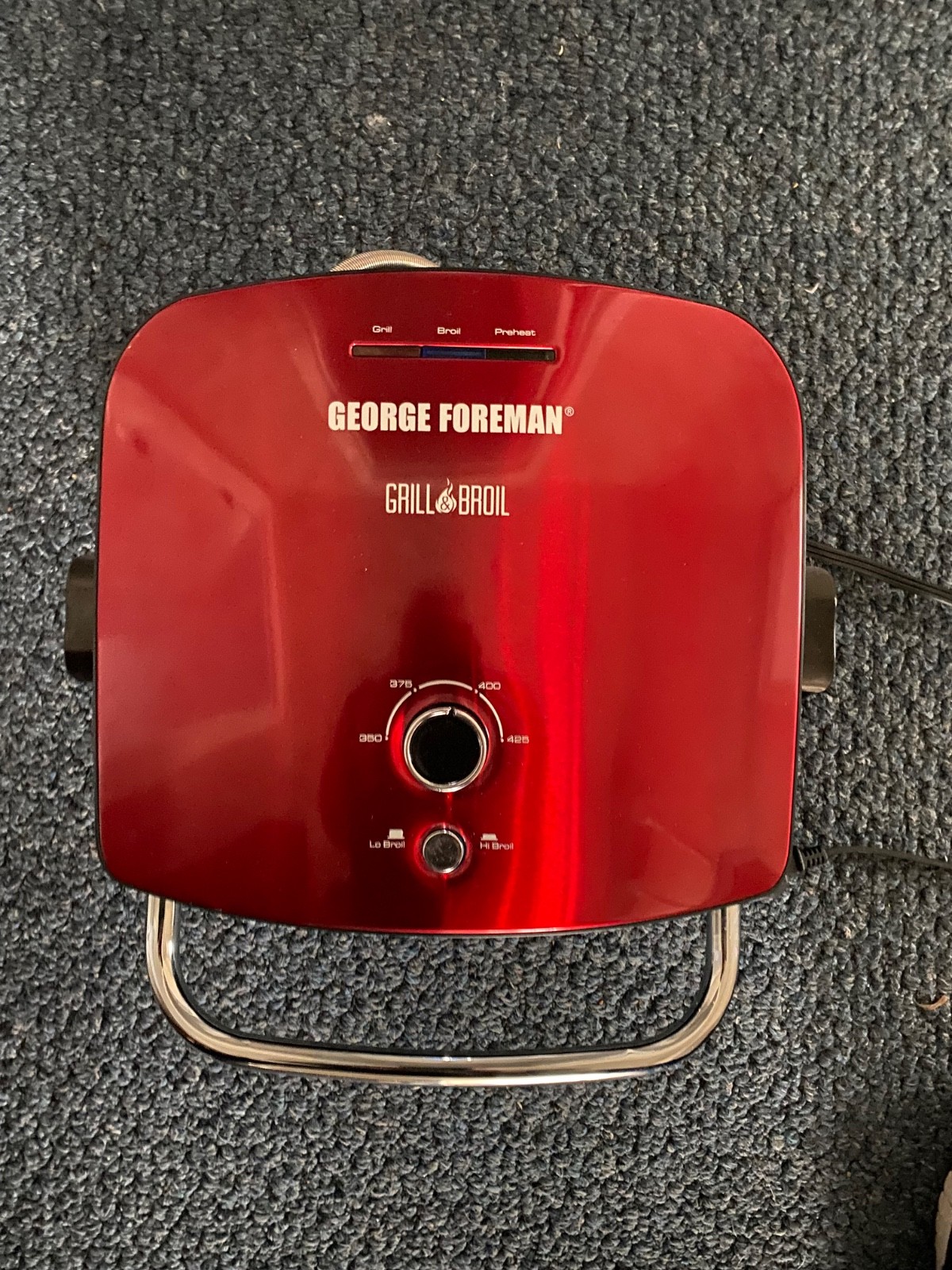 George Foreman GBR5750S Broil 7-in-1 Electric Indoor Grill Red