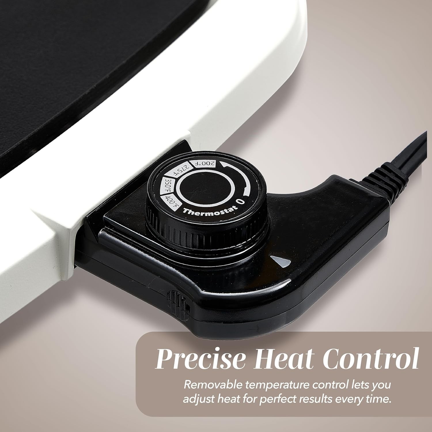 Electric Griddle, 1200W Nonstick 10″ x 16″ Cooking Surface, Cream