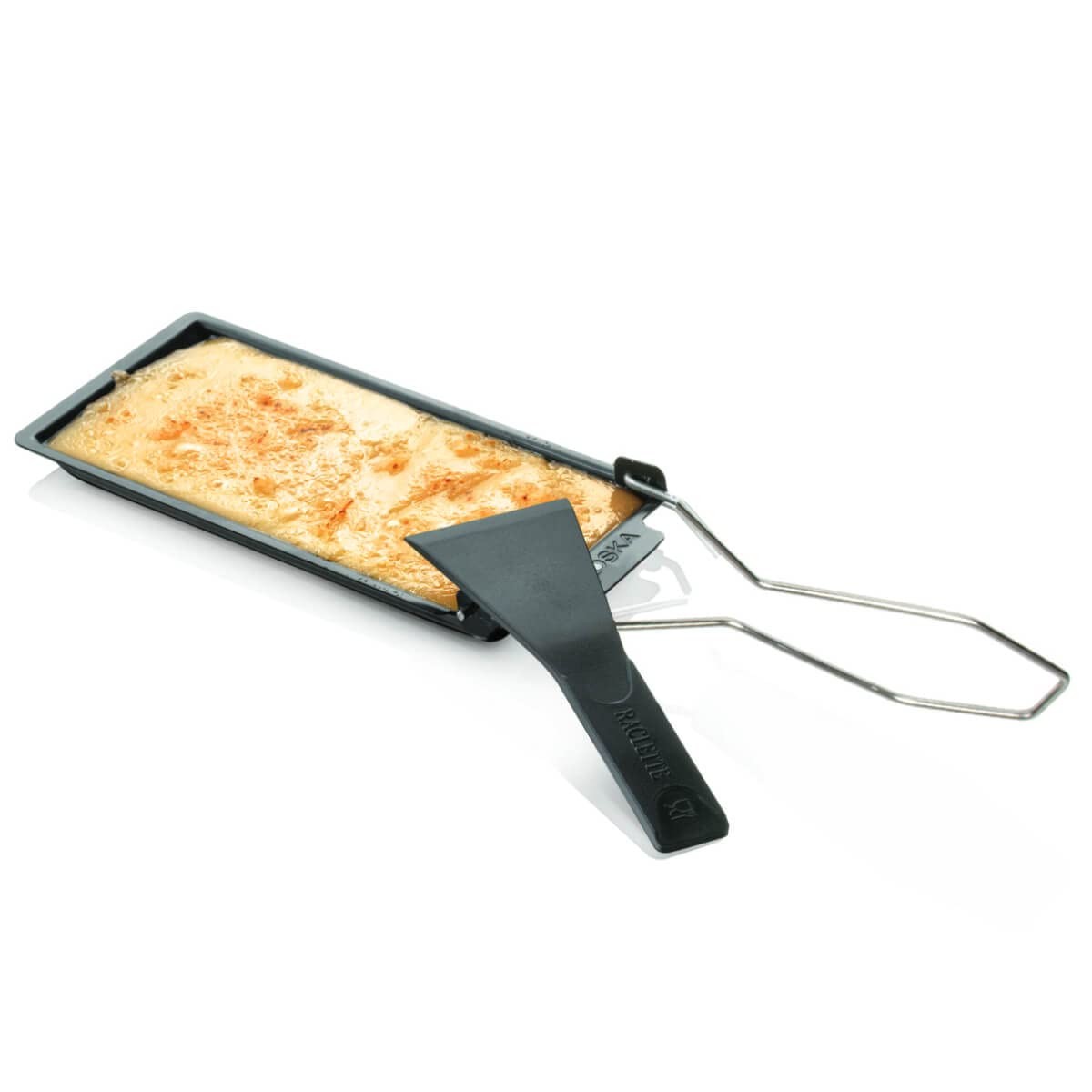 BOSKA Stainless Steel Cheese Barbeclette – Raclette Non-Stick, Black
