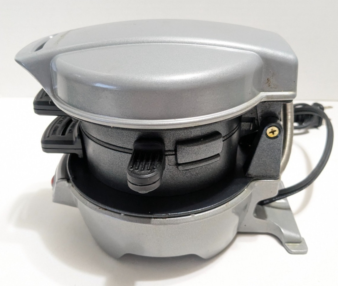 Hamilton Beach Model 25475 Breakfast Sandwich Maker Silver Meat Cheese Egg
