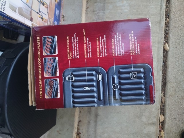 Johnsonville Sizzling Sausage Grill Plus BTG-500 3-in-1 Indoor Electric Grill