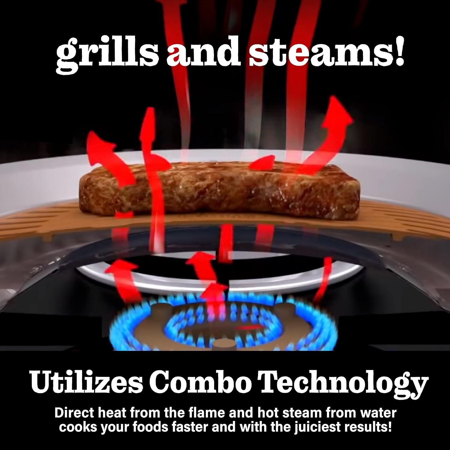 Gotham Steel Stovetop Grill Titanium Ceramic Nonstick Smokeless Cookware Indoor