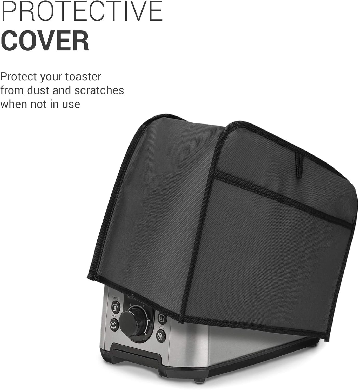 kwmobile Cover Compatible with 2 Slice Grille-pain 2 tranches, Dark Grey