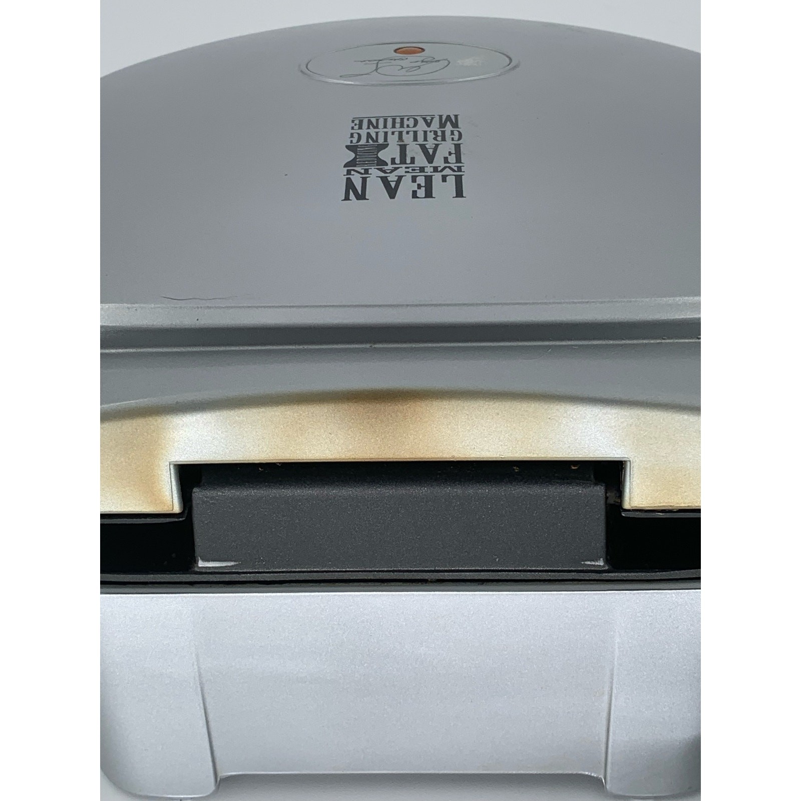 George Forman Grill Lean Mean Machine Drip Tray Scrapper Silver Gray Electric
