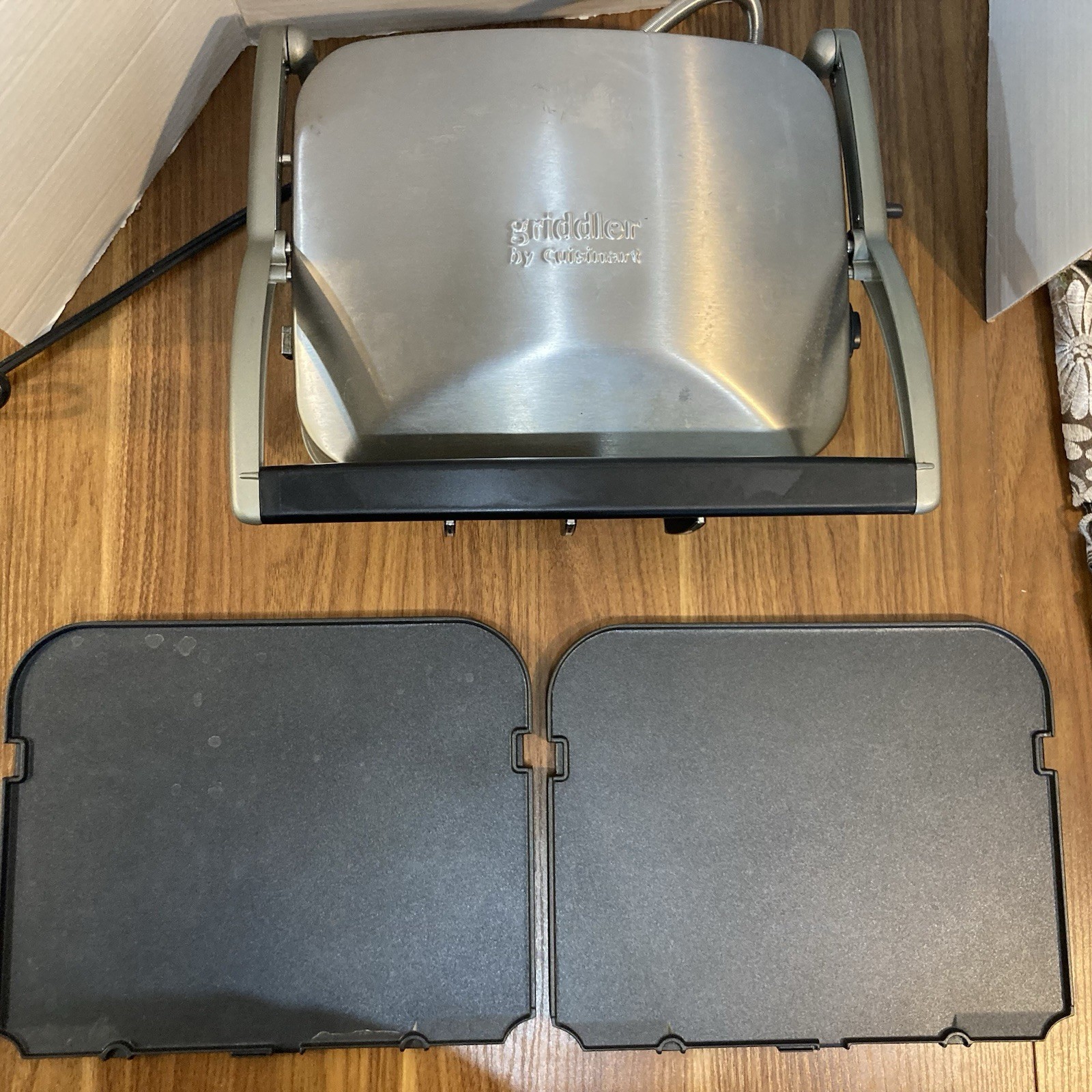 Cuisinart 5-in-1 Griddler Grill Panini Press GR-4N Stainless Steel Waffle Plates