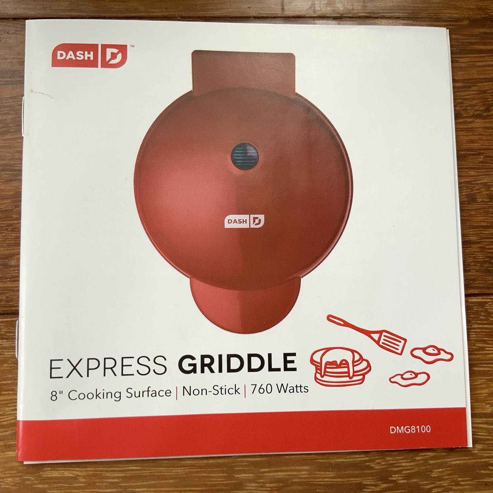 DASH Express Griddle, 8” Cooking Surface, Nonstick, 760 Watts, Aqua DMG8100AQ