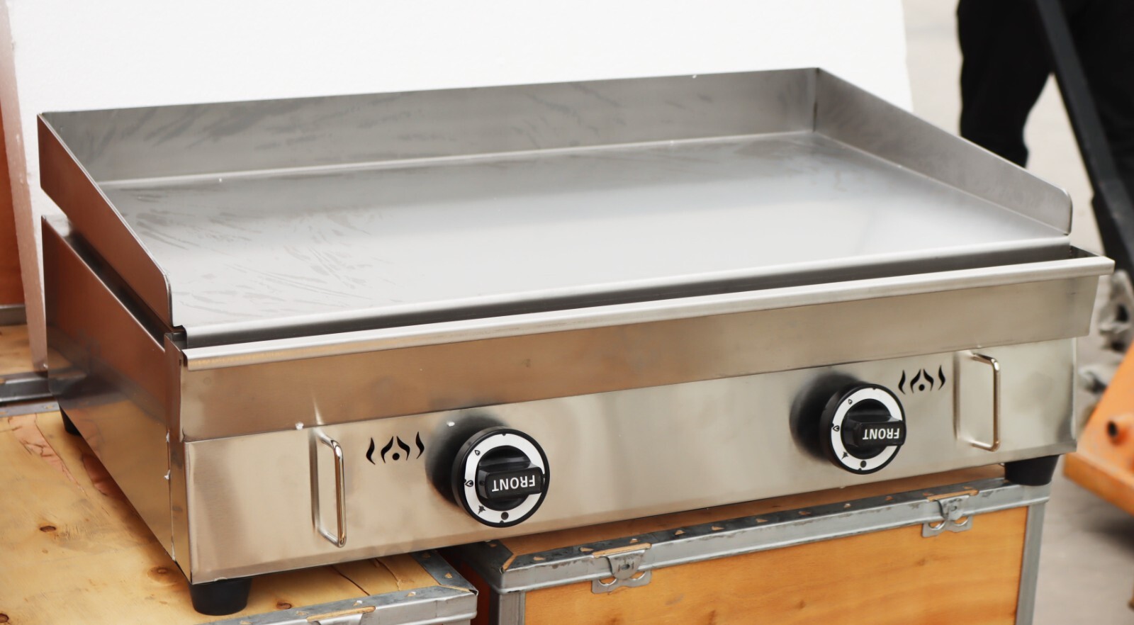 PreAsion LPG Gas Griddle Commercial Countertop Flat Grill Stainless Steel for Re