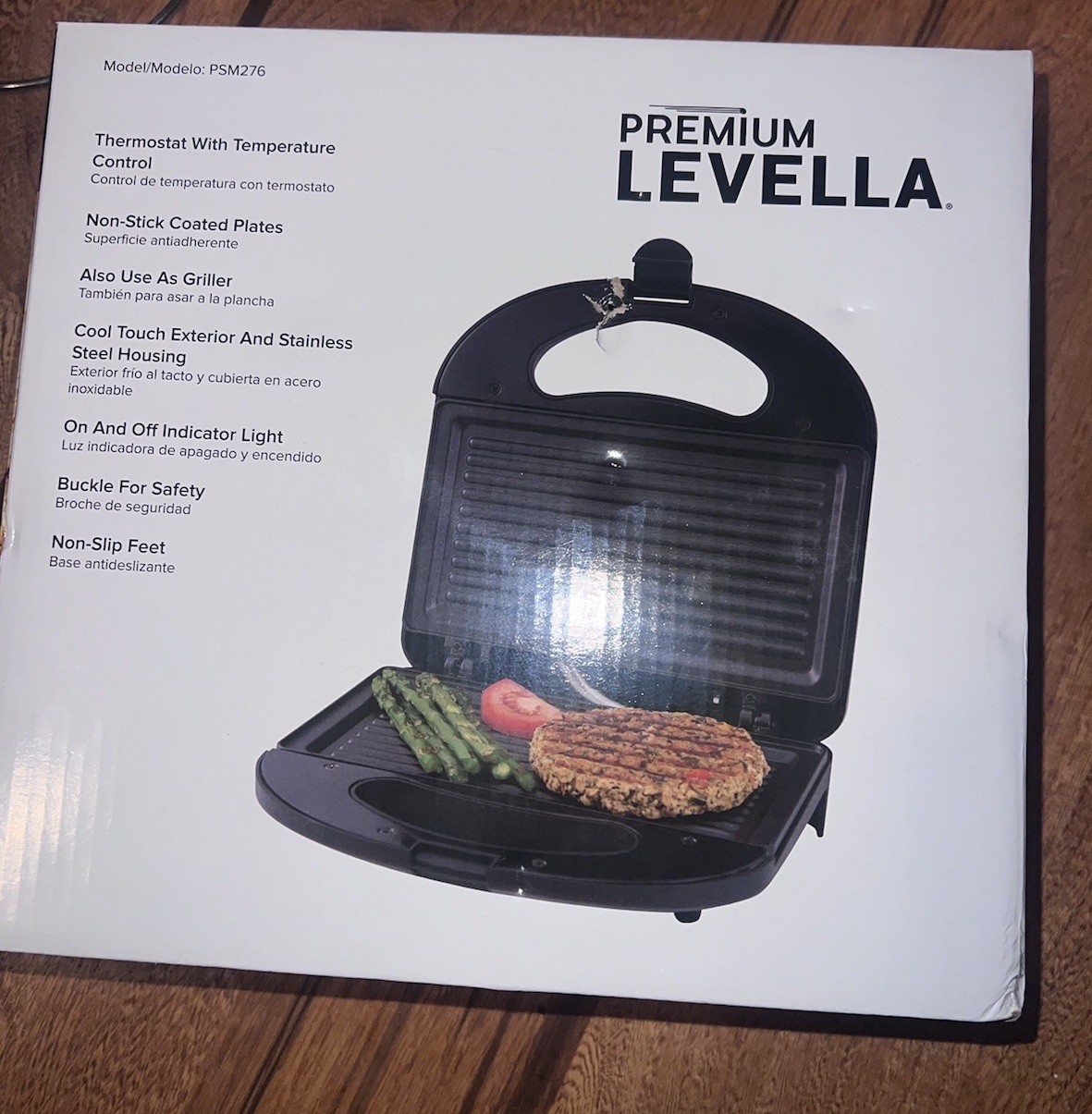 Premium Levella 2-Slice Sandwich Maker Brand New Black