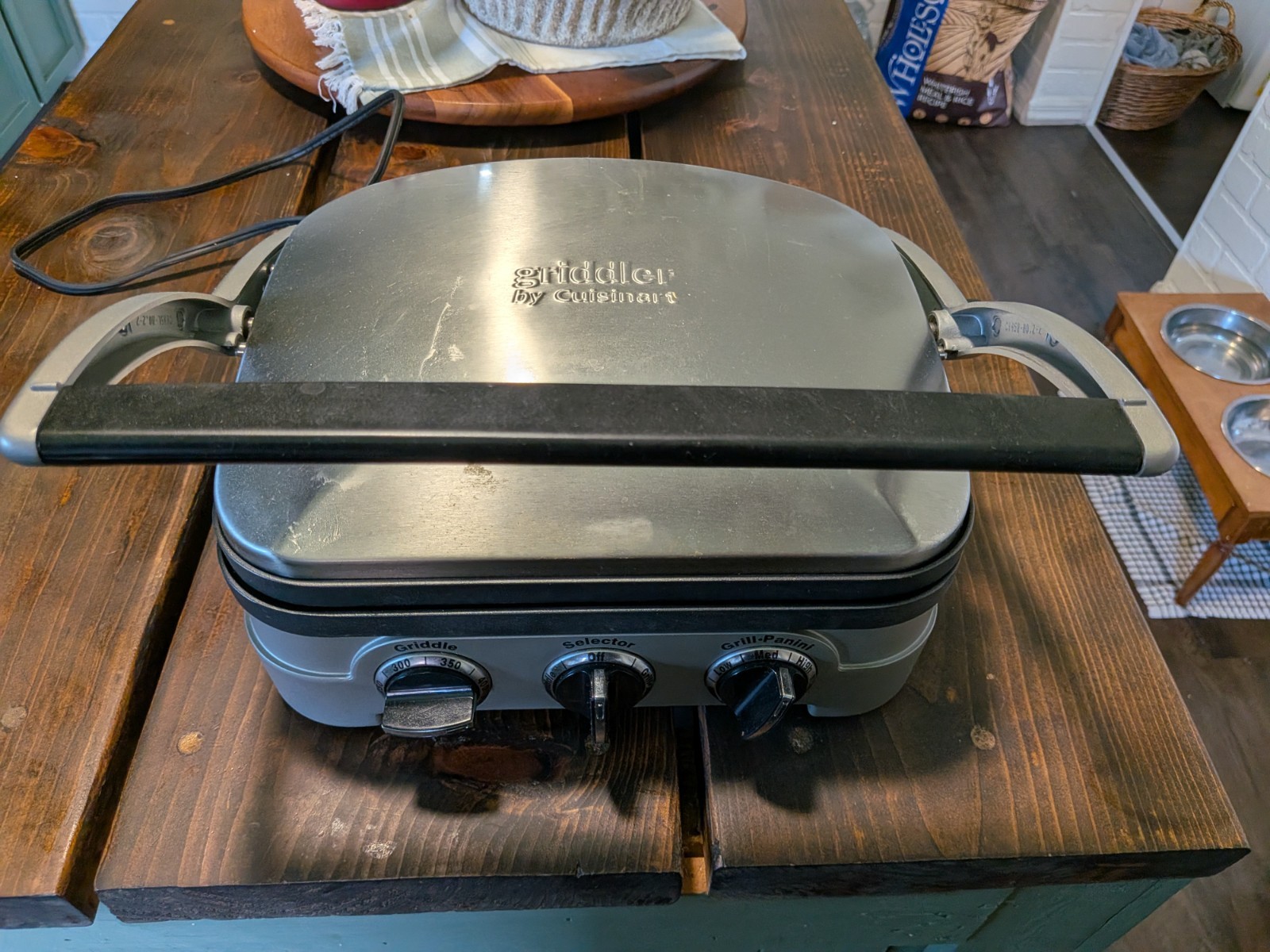 Cuisinart 5-in-1 Griddler Grill Panini Press GR-4N Stainless Steel Waffle Plates