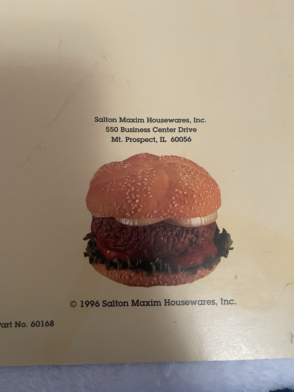 George Foreman Grill Owners Manual And Recipe Booklet 1996