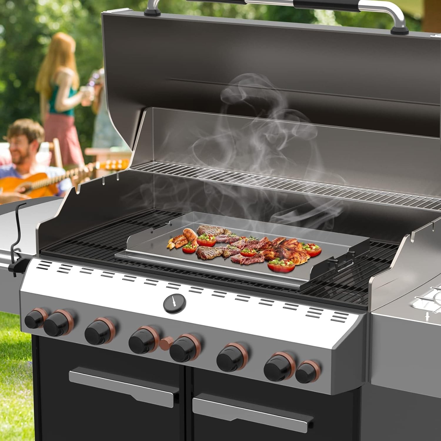 Universal Stainless Steel Griddle – Indoor/Outdoor Cooking`