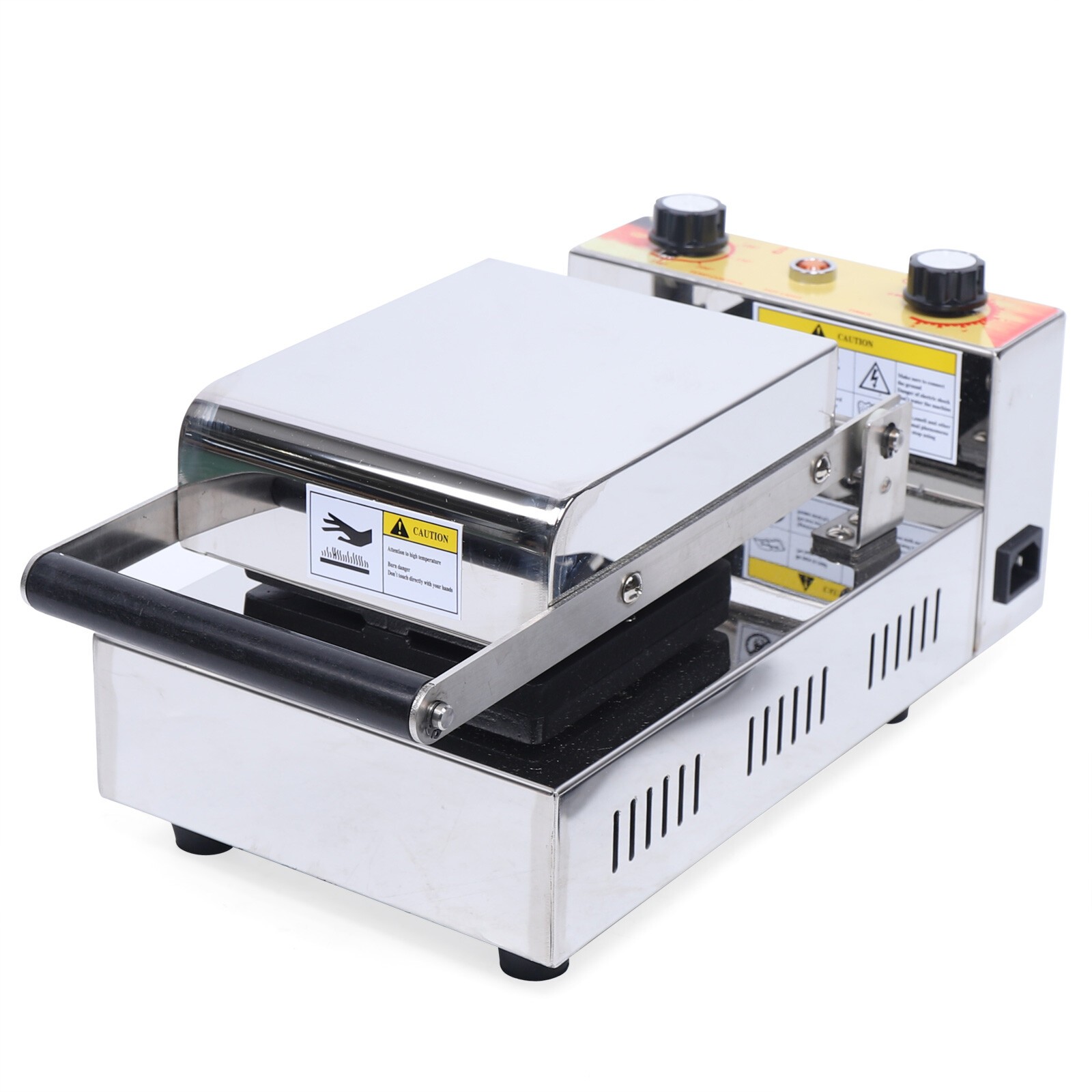 Ice Cream Waffle Machine Commercial Burger Grill Gelato Panini Press Maker