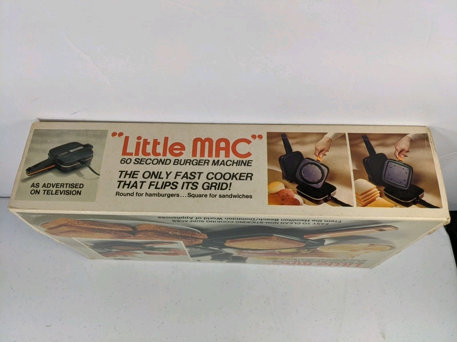 JOE NAMATH “Little Mac” 60 Second Burger Machine Hamburger Maker Model #2108 NOS