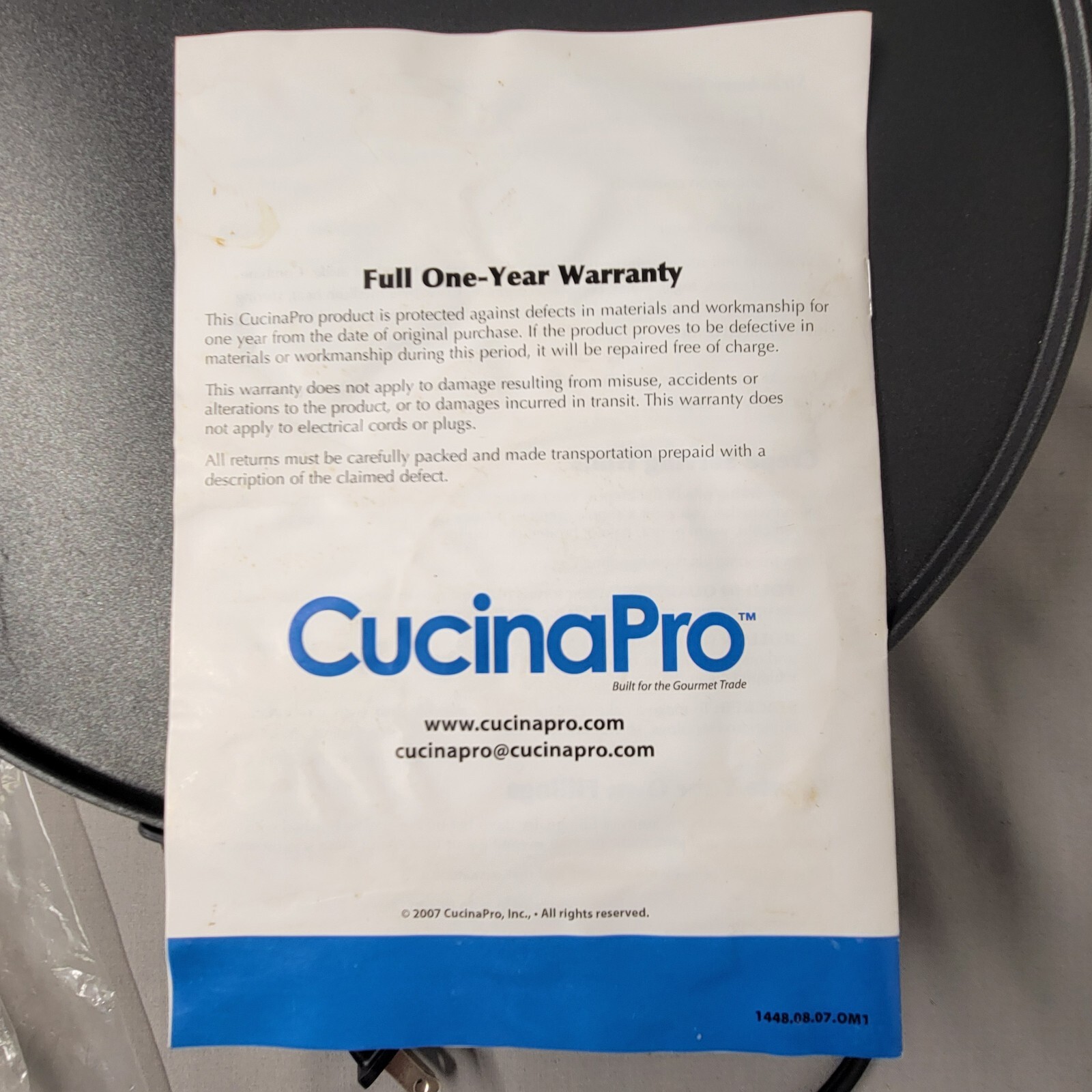 Cucina Pro Electric Griddle Crepe Maker 12″ Round Model 1448 Non-Stick Surface