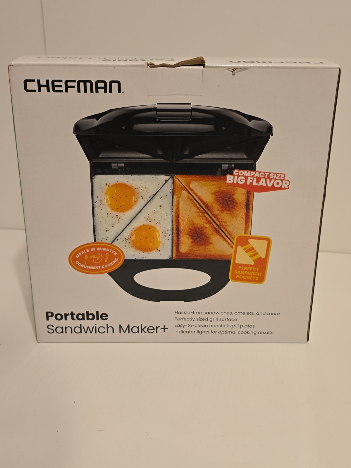 NEW Chefman Portable Electric Sandwich Maker. New In Box!