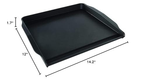 Nordic Ware Black Nonstick Griddle Plate for Gas Electric Stovetops 14.2 x 12