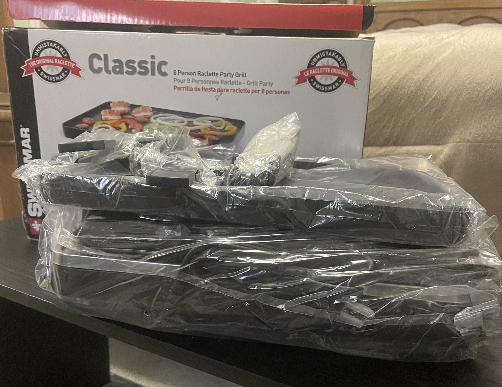 Swissmar Classic 8 Person Raclette Cheese Party Grill Reversible NonStick