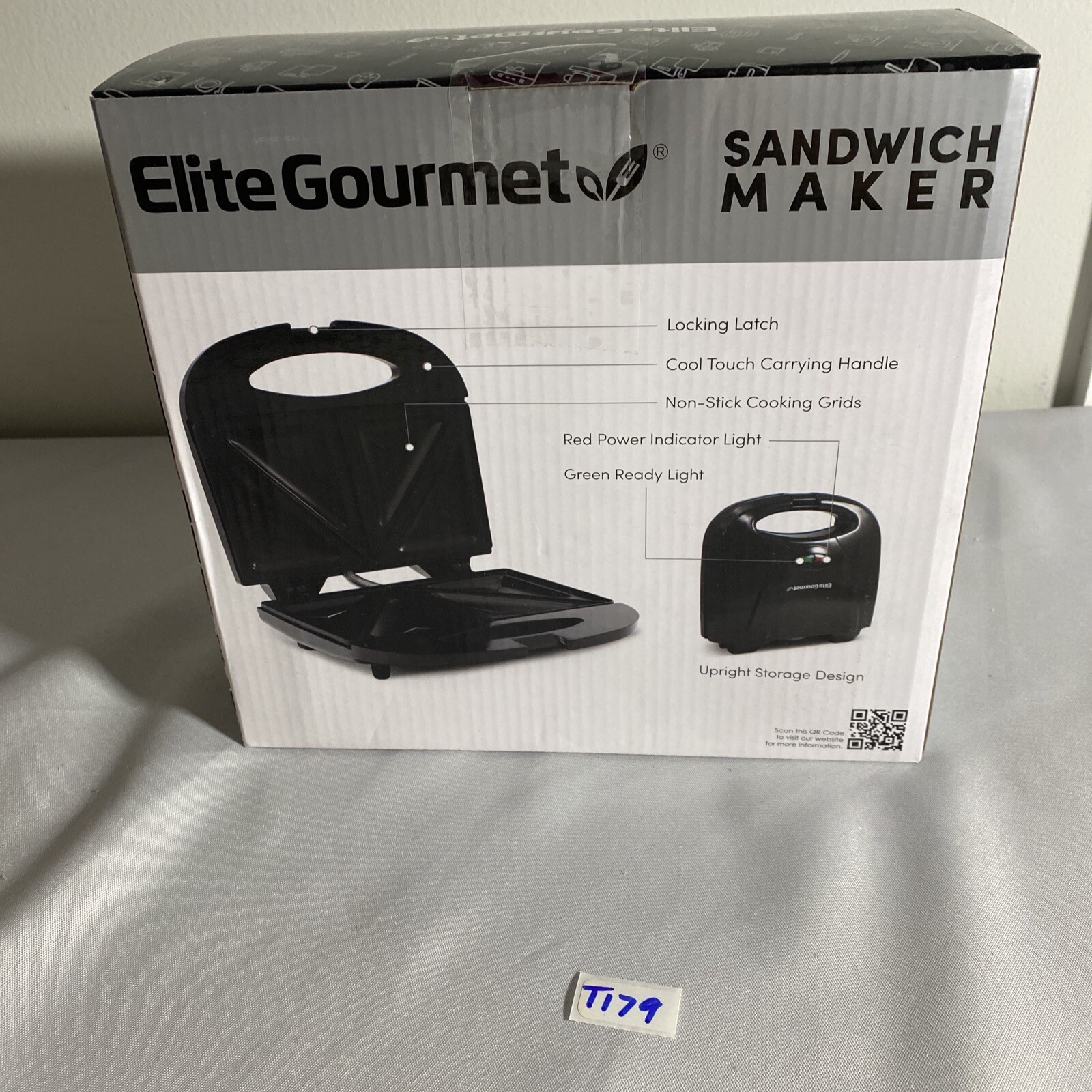 Elite Gourmet Sandwich maker , (T179)
