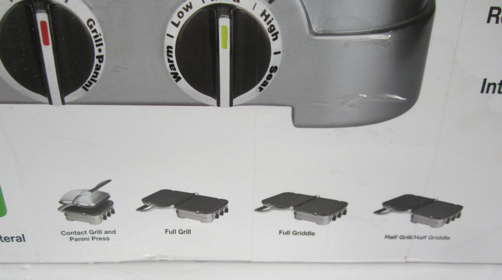 Cuisinart 5-in-1 Grill Griddler Panini Maker Set GR-4N Nonstick Plate Working