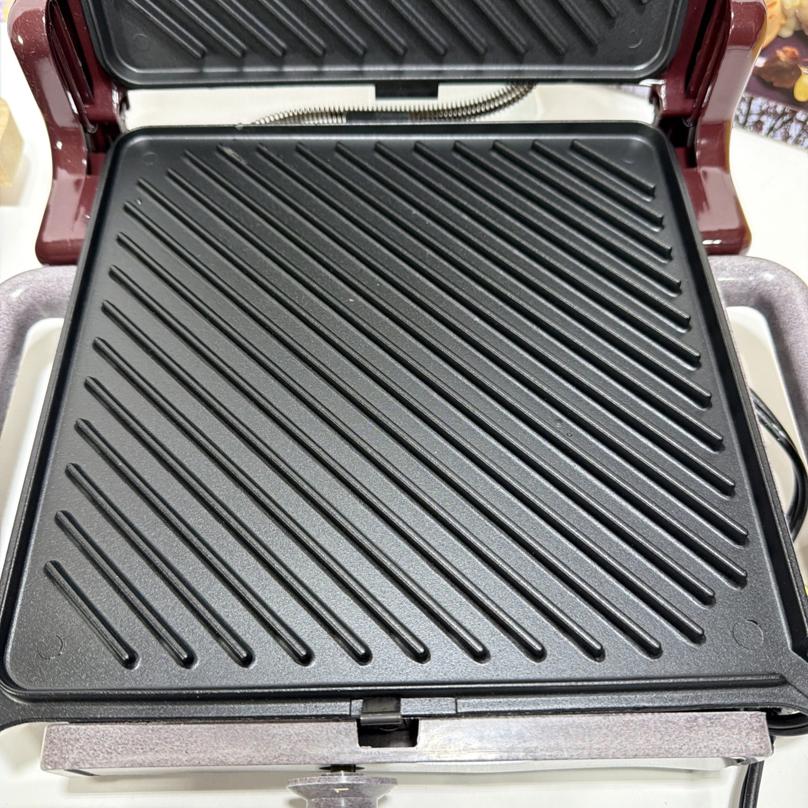 Toastmaster Grillerie Indoor Electric Speed Grill Bakery Red Brown WITH BOX